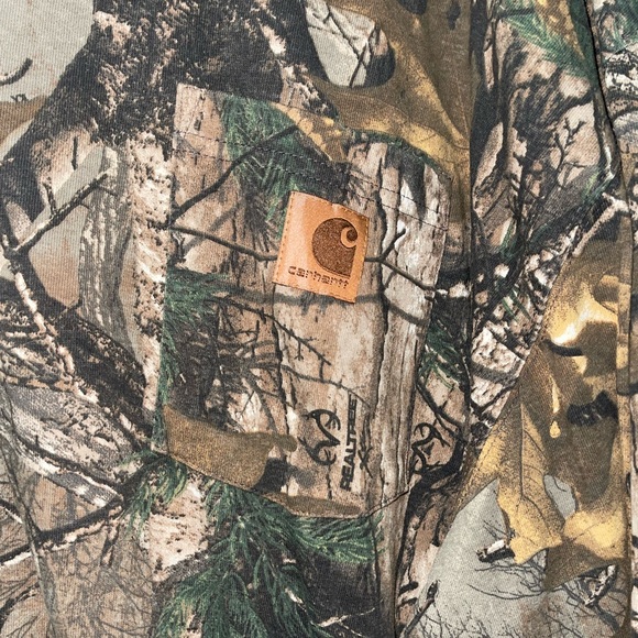 NWOT Carhartt X Realtree Graphic Hunting Print Long Sleeve Pocket Utility Shirt - Picture 6 of 11